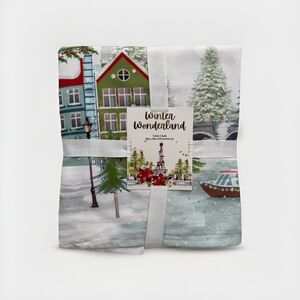 Paris Decorative Tablecloth Eiffel Tower Mireille Designs Winter Wonderland